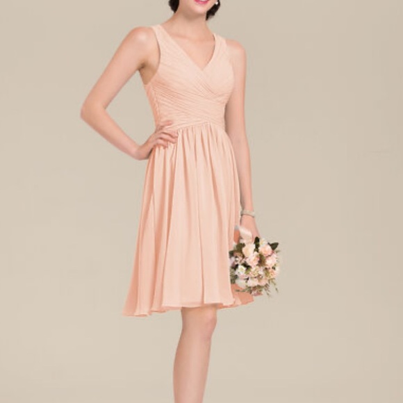 JJs House V-neck Chiffon Bridesmaid Dress - Picture 2 of 4